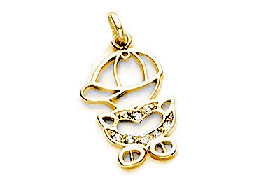 REF 541411 PINGENTE ROMMANEL MENINO COM BONÉ E 8 ZIRC