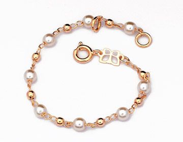 REF 550883 PULSEIRA ROMMANEL INFANTIL FORMADA POR PÉROLAS