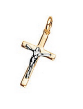 REF 540819 PINGENTE ROMMANEL CRUZ LISA COM CRISTO